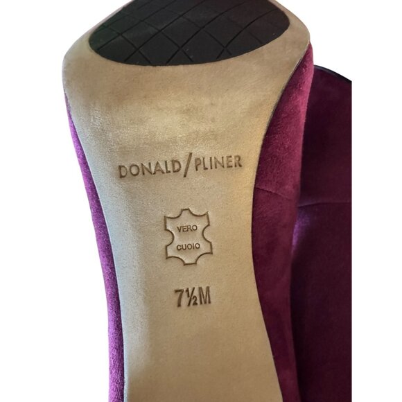 Donald Pliner Burgundy Suede Pointed Toe Heels Womens Size 7.5M - Picture 6 of 7
